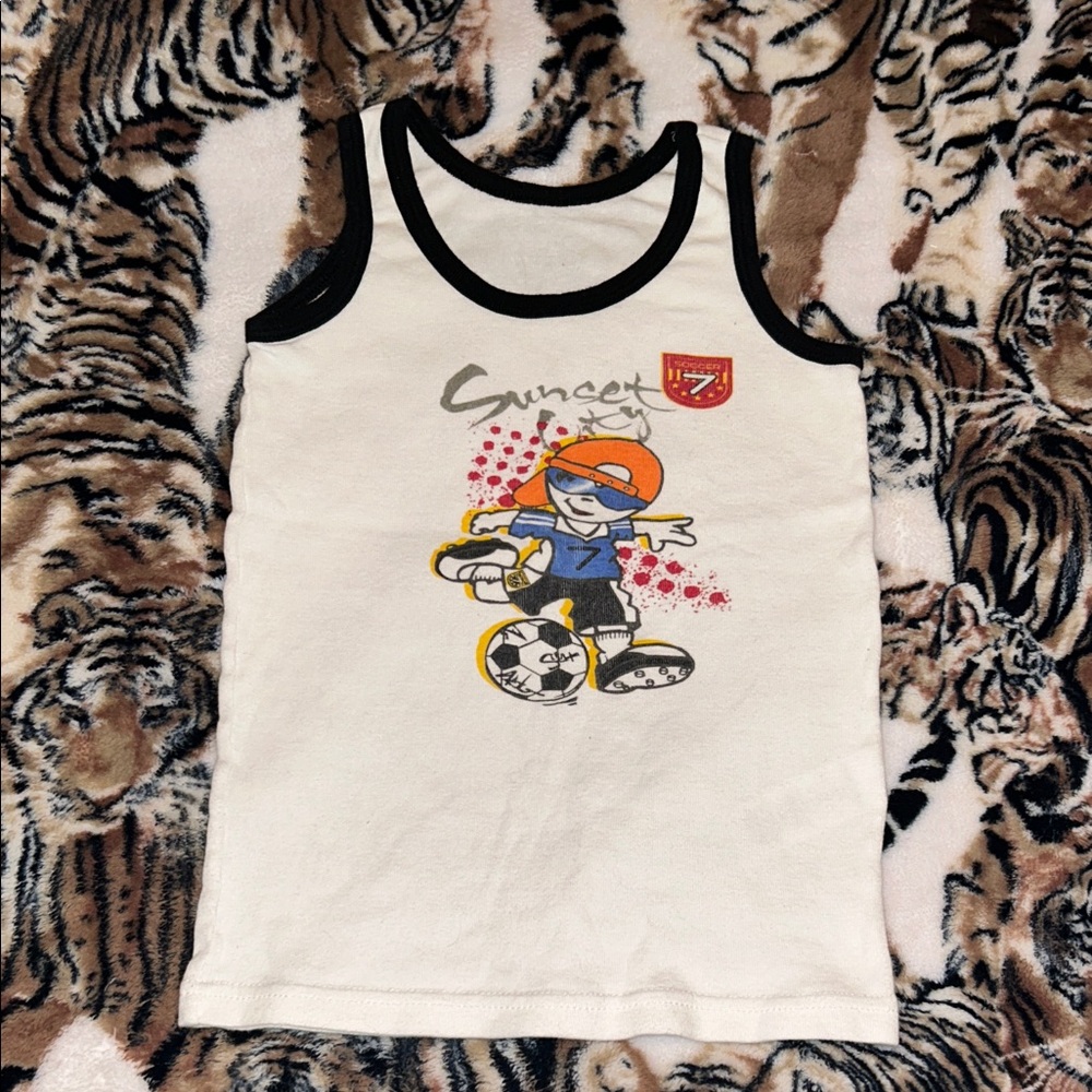 Kids Tank Top - White and Black